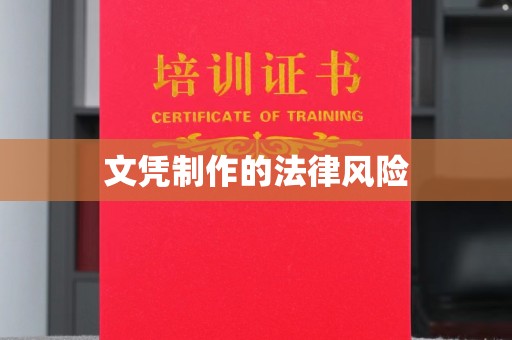 吴兴文凭制作的法律风险
